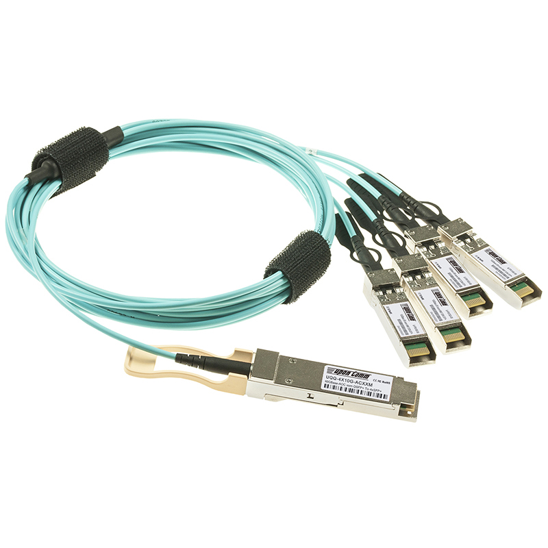 40GBase-AOC 1m QSFP+ To 4xSFP+ Active Optical Cable
